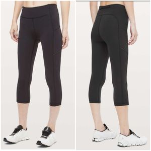 Lululemon Black Speed Up Crop Leggings Size 2